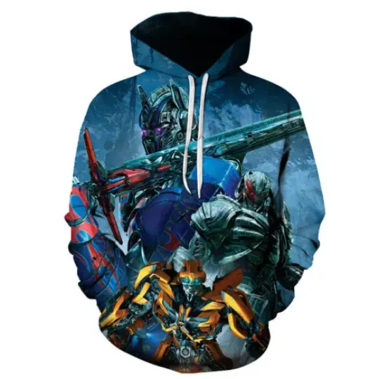 Unisex 3D Transformers Casual Hoodies Sweatshirt Pullover Hooded Top