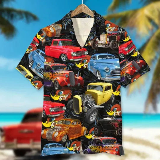 Discover Car Hawaiian Button Down Shirt