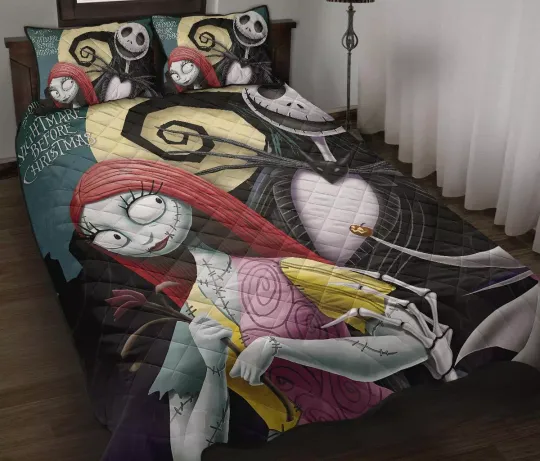Jack And Sally Better Together Nightmare Before Christmas Disney Bedding Set