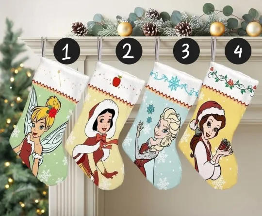 Discover Personalized Fairy Princess Merry Christmas Joy To The World Stocking