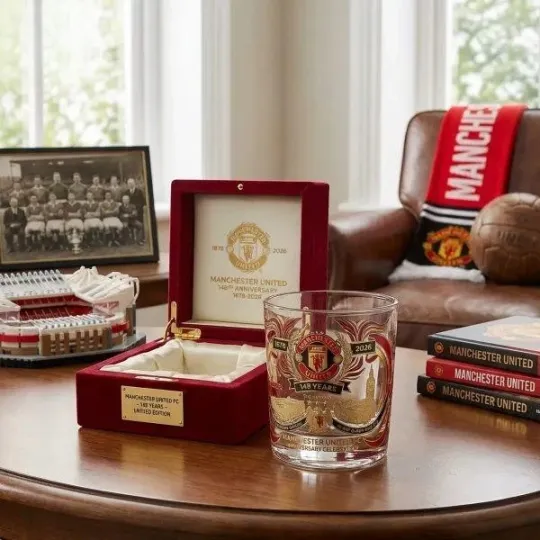 Discover Manchester United 148th Anniversary Whiskey Glass