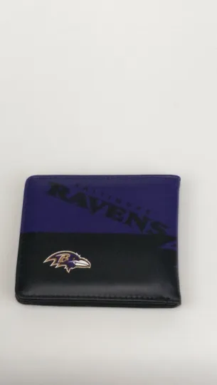 Discover Baltimore Ravens Bifold Men's Wallet Vegan Leather Accessories