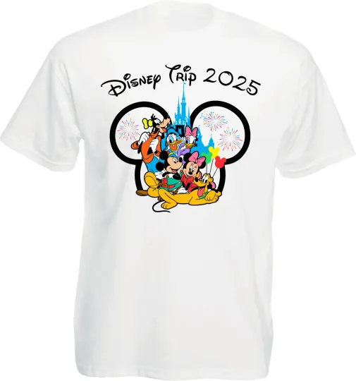 Discover Disney Trip 2025 T-Shirt, Disney Family Vacation Tee, Cartoon Disney T-Shirt