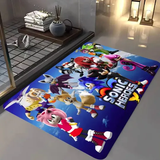 Discover Movie S-Sonic Floor Mat Non-Slip Laundry Room Rug Balcony Decor