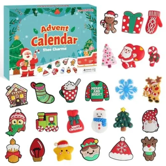 Discover 2025 Advent Calendar Shoe Charms 24 Days Christmas Countdown Calendar