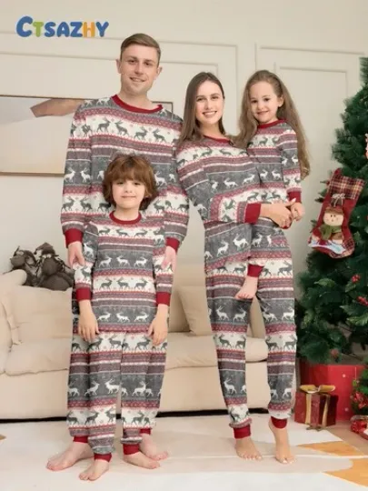 Discover Christmas Family Pajama Sets for Adults, Kids, and Babies Nightwear