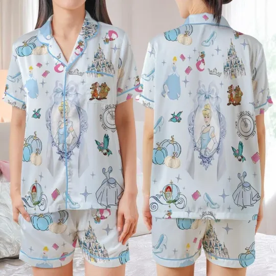 Discover Fairy Princess Cinde Coquette Sleepwear For Women Satin Pajamas Short Set