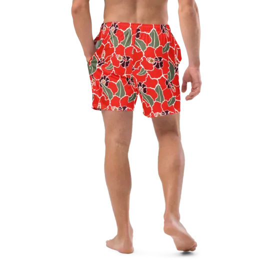 Discover Hawaiian Floral Men's Swim Trunks