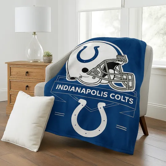Discover Indianapolis Colts football Plush Blanket, Soft & Warm