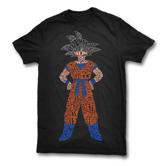 Adult Kids Dragon Ball Z Goku Calligram Tshirt Saiyans Gohan Shirt