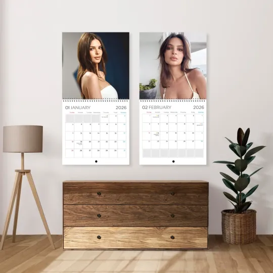 Discover Emily Ratajkowski 2026 Wall Calendar 12-Month Celebrity Photo Calendar