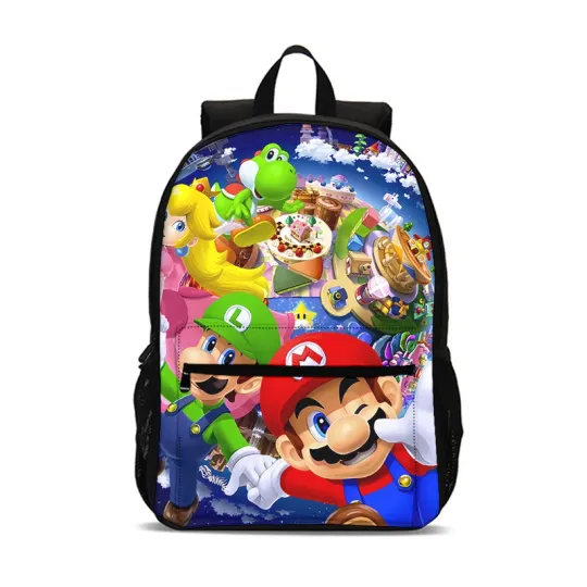 Discover Super Mario Bros Lugi Students Backpack, School Bag, Back To School Gift