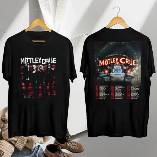 Discover Motley Crue Carnival of Sins Shirt, Motley Crue Tour 2026 T-Shirt