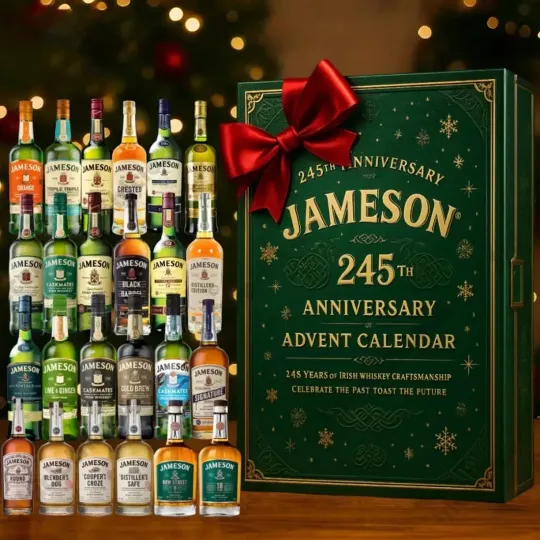 Discover Jameson 245th Anniversary Advent Calendar, Whiskey Countdown Calendar 2D Santa