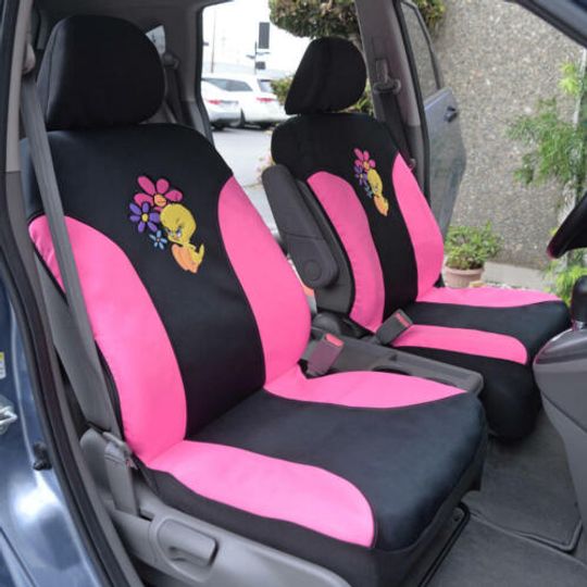 Waterproof Angry Tweety Bird Cartoon Character Front Car Seat Covers