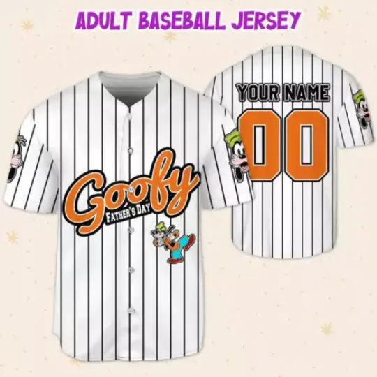 Personalized Goofy The Silly Dog Goofy Movie Father's Day Baseball Jersey Shirt