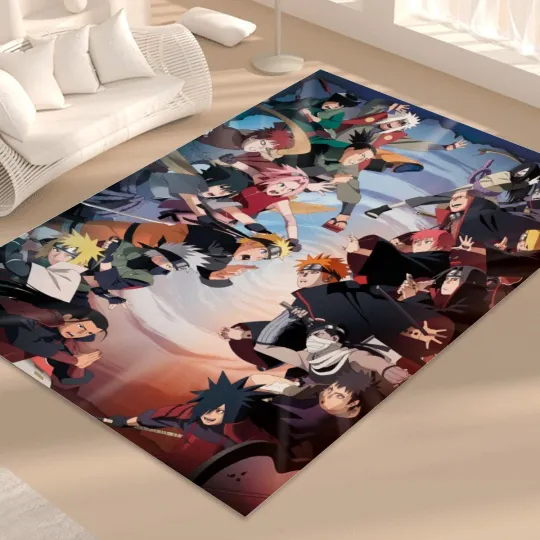 Discover Narutoo vs Villains Foldable Rectangular Floor Mat Rug Anti-Skid Carpet