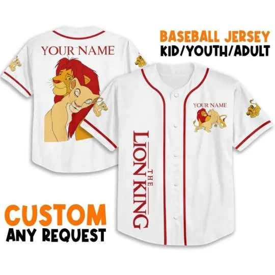 Discover Personalize The Lion King Simba Nala Love Baseball Jersey Shirt