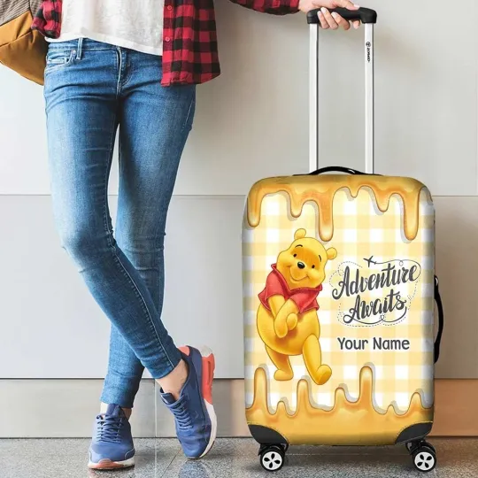 Discover Personalized Winnie The Pooh Bear Luggage Cover