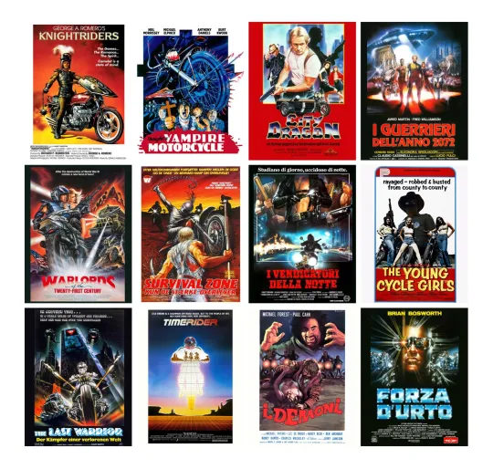 Discover 2026 Vertical Wall Calendar Bikers Riders Vintage Movie Posters