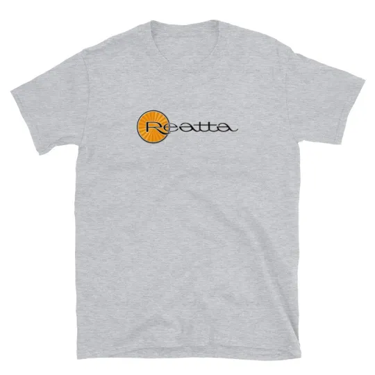 Discover Reatta Short Sleeve T-Shirt with Emblem Logo Badge and Script Design