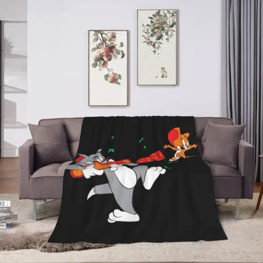 Discover Tom And Jerry Fleece Blanket, Fun Cartoon Movie Gifts for Kid
