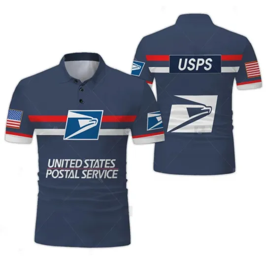 Discover Postal Service 3D All Over Printed Polo Shirt