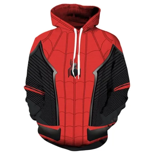 Discover Spider-Man Far From Home Hoodie Spiderman Cosplay Costume Jacket Coat