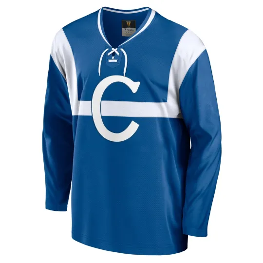 Discover Men's Montreal Canadiens Blue Premier Breakaway Heritage Hockey Jersey