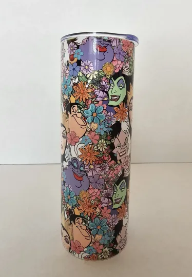 Discover Disney Villains 20oz Stainless Steel Tumbler with Lid and Straw