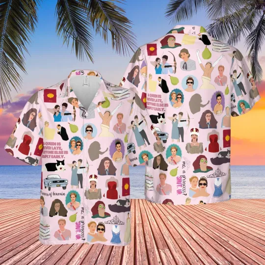 Discover Disney Princess Diaries Hawaiian Button Down Shirt