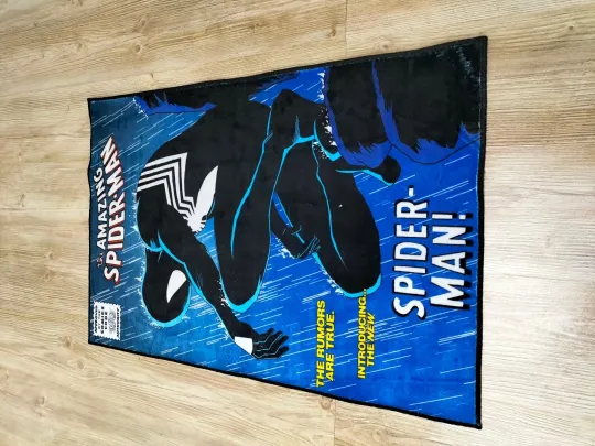 Discover Spiderman Kids Room Rug, Cartoon Spiderman Carpet, Boy's Area Rug for Home Living