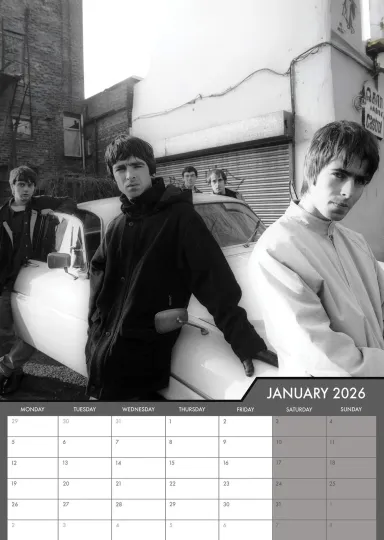Discover 2026 Oasis (Band) - A3 Wall Calendar