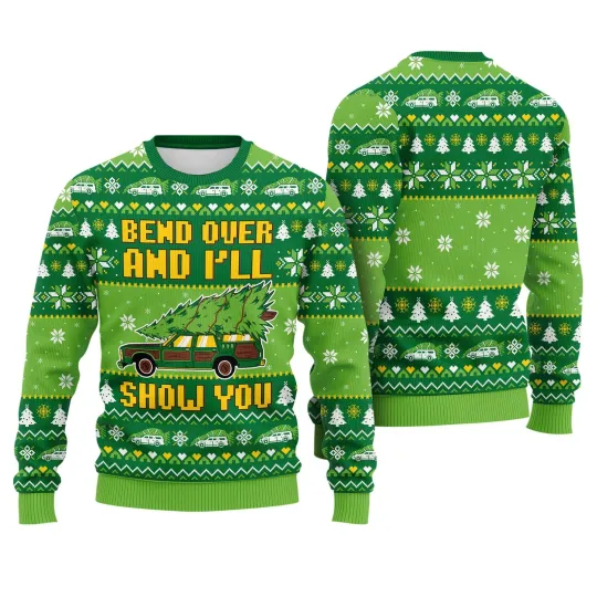 Discover Bend Over Vintage Christmas Ugly Sweater 2025