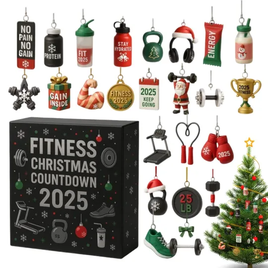 Discover Gym Advent Calendar 2025, Christmas 2D Acrylic Gym Advent Birthday Party