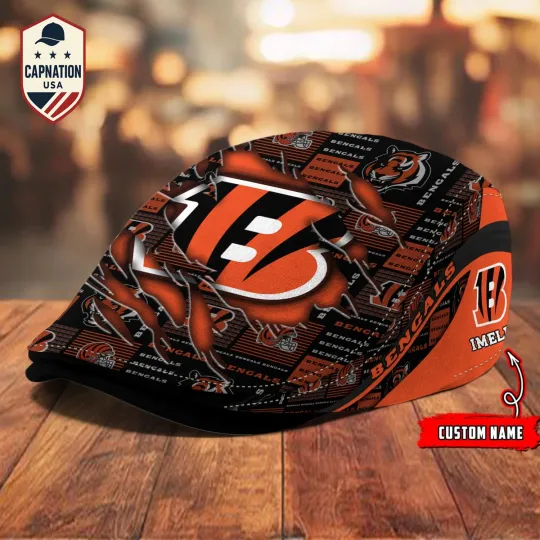 Discover Cincinnati-Bengals Jeff Cap football Newsboy Cap Golf Cap Driving Hat for Men