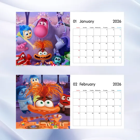 Discover Inside Out 2 2026 Wall Calendar - Disney Pixar Animated Movie for Kids