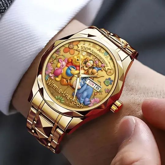 Discover Pooh 100th Anniversary Stainless Steel Quartz Watch for Men