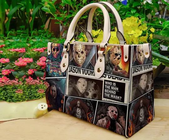 Discover Horror Halloween Leather Handbag, Horror Leather Bag