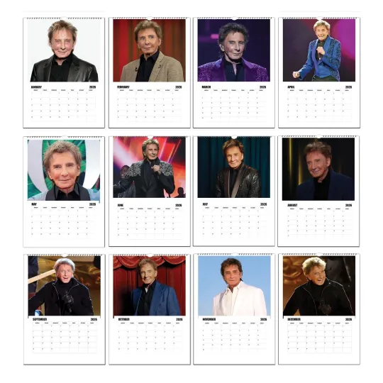 Discover Manilows Now Vertical Wall Calendar 2026/27 with Adjustable Start Month