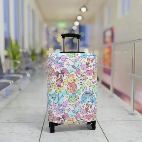 Discover Disney Luggage Cover, Mickey Mouse Suitcase Protector, Travel Accessories