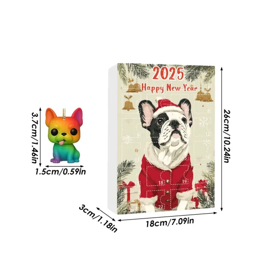 Discover 2025 French Bulldog The Perfect Christmas Advent Calendar 2D Acrylic Pendant