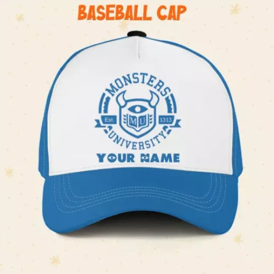 Custom Monster University Graduate Logo Cap, Disney Castle Family Hat Disney Vacation Hat