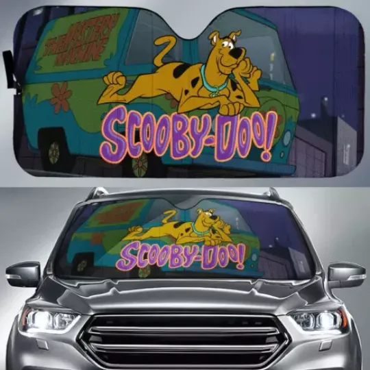 Love Scooby Doo Dog Mystery Machine Car Sun Shade