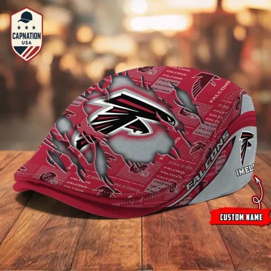 Discover Atlanta-Falcons Jeff Cap football Newsboy Cap Golf Cap Driving Hat for Men