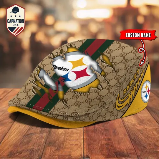 Discover Pittsburgh-Steeler Jeff Cap football Newsboy Cap Golf Cap Driving Gift for Men