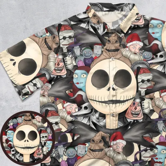Discover Gothic Vibes The Nightmare Before Christmas Button Down Shirt