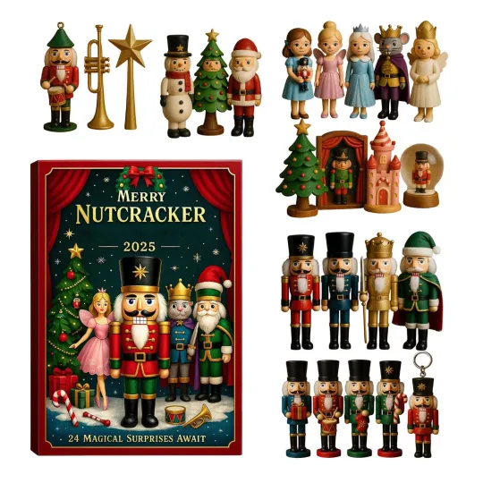 Discover Merry Nutcracker Advent Calendar 2025, Flat 24-Day Christmas Countdown With Toys