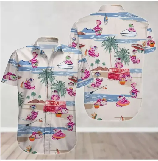 Discover Cheshire Cat Summer Hawaiian Shirt, Gift for Men and Women