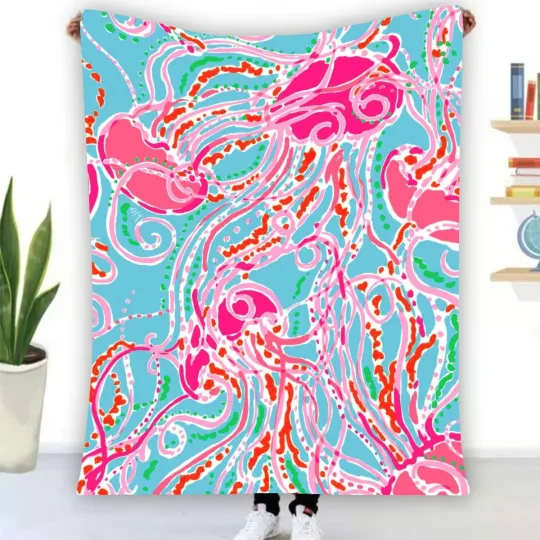 Discover Lilly Pulitzer Summer Jellies Fleece Blanket